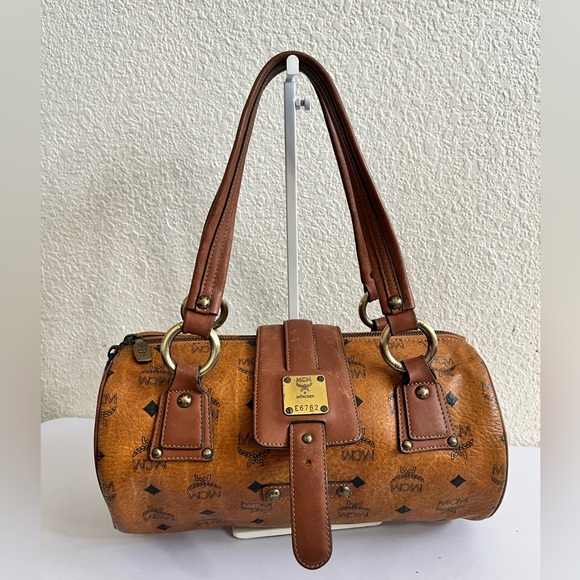 MCM Handbags - MCM Cognac Visetos Shoulder Bag